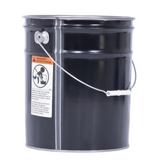 Vestil PAIL-STL-RI Steel Open Head Pail with Handle, 5 gallon One Size, Black
