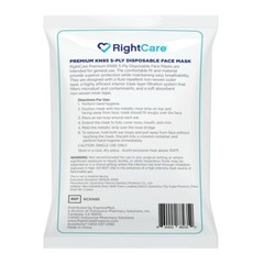 RightCare KN95 Protective Face Mask (Non-Medical), 99% Filter Efficiency 10 Pack