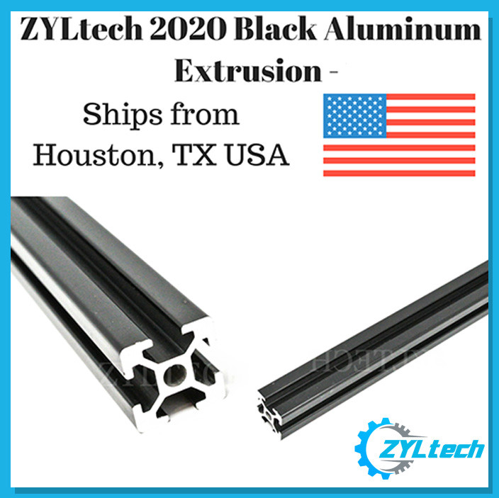 ZYLtech 2020 Aluminum T-Slot Aluminum Extrusion – Black 600mm CNC 3D Printer