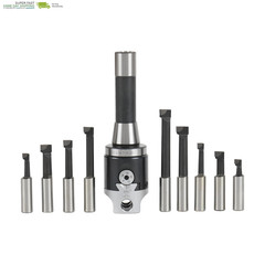 HFS(R) 2″ Boring Head Set, 1/2″ Carbide Boring Bar Set, 9Pcs, Milling