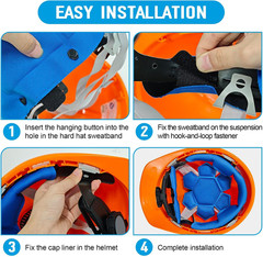 Hard Hat Sweatbands, Sweat Band for Safety Helmet, Washable Hard Hat Cooling