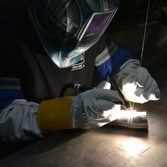 Tillman 1325 Goatskin TIG Welding Glove Reinforced Thumb Fingertip, X-Small