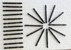 IRWIN 24PC #20 X 2″ USA DOUBLE END DRILL BITS 135 DEGEE S/P BLACK
