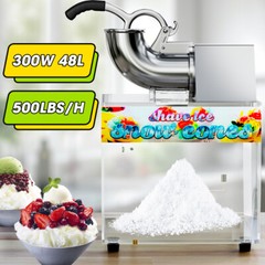 Commercial Hawaiian Shaved Ice Snow Cone Electric Machine Slush Party Box 300W