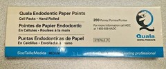 Quala Dental Absorbent Paper Points CELL PACK 200/pk Choose -Medium