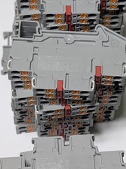 NEW MIXED LOT EATON / PHOENIX CONTACT DIN RAIL TERMINAL BLOCKS + END COVERS