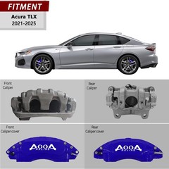 Dark Blue White Logo Brake Caliper Covers Acura TLX 2021-2025 Front Rear