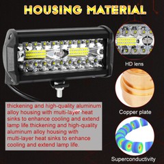 2x 7Inch 40000ML LED Work Light Bar Flood Spot Pod Offroad Fog Driving ATV Truck