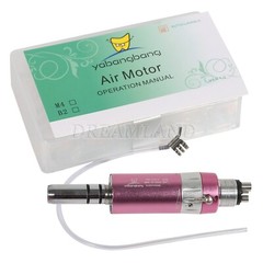 Dental E-TYPE 4 holes air motor slow low speed Handpiece Fit NSK style pink USA
