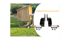 Chicken Coop Wheel Kit, extra Heavy-Duty.