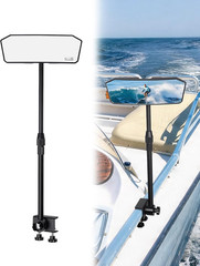 Pontoon Boat Rear View Mirror, 10.5″ X3.55″ Wide Marine Mirror with Telescoping