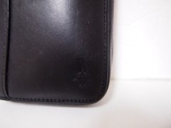 Vintage FRANKLIN COVEY Black Genuine Leather Compact full zip folder