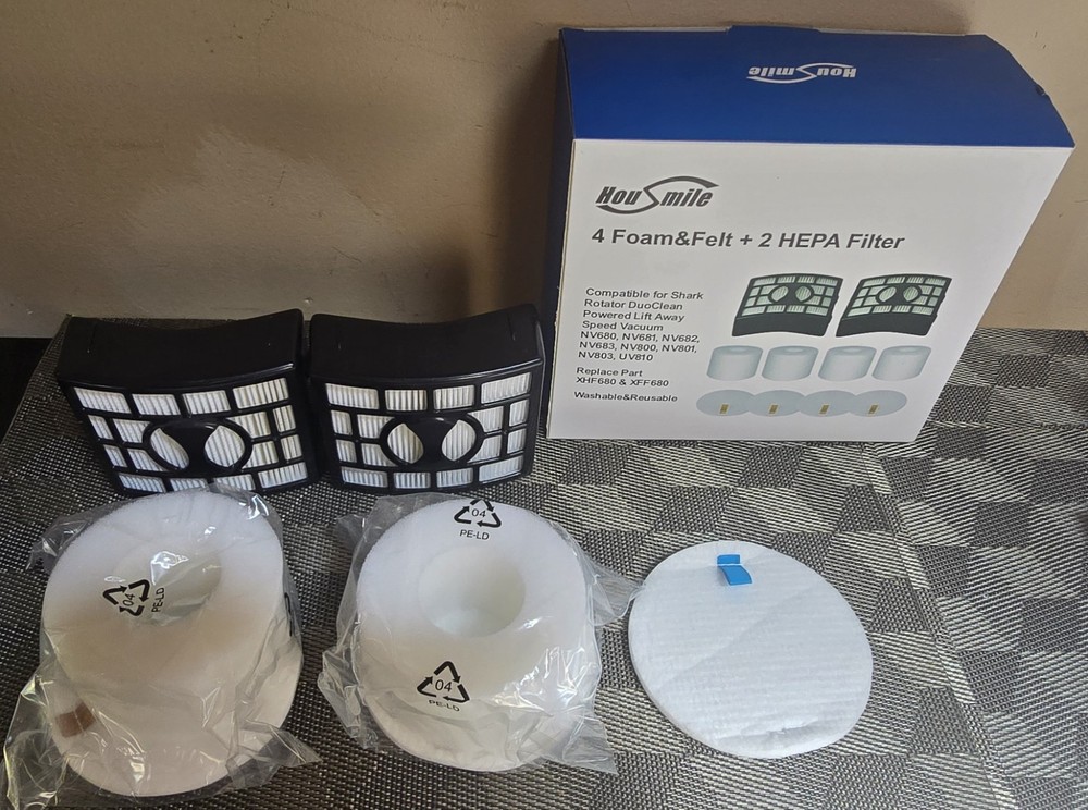 2 HEPA, 2 Foam and 3 Felt Filters for Shark Vacuum Filter Replacement