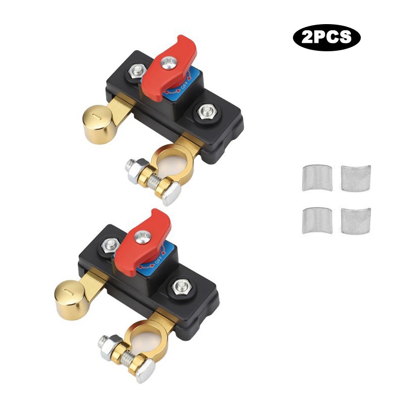 2/4PCS Universal Battery Disconnect Switch 12V/24V Cut Off Isolator for Cars RV