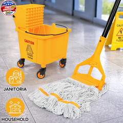 (1PK) Commercial Mop Head Replacement 16 oz, Heavy 15.5 Oz, Yellow 1 Pack