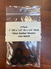 Viton Rubber Washer 1″ OD x 1/2″ ID x 1/4″ thk. 4 Pack Fuel & Oil Resistant