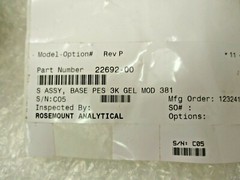 Rosemount Analytical Model 381: 22692-00 Emerson Process