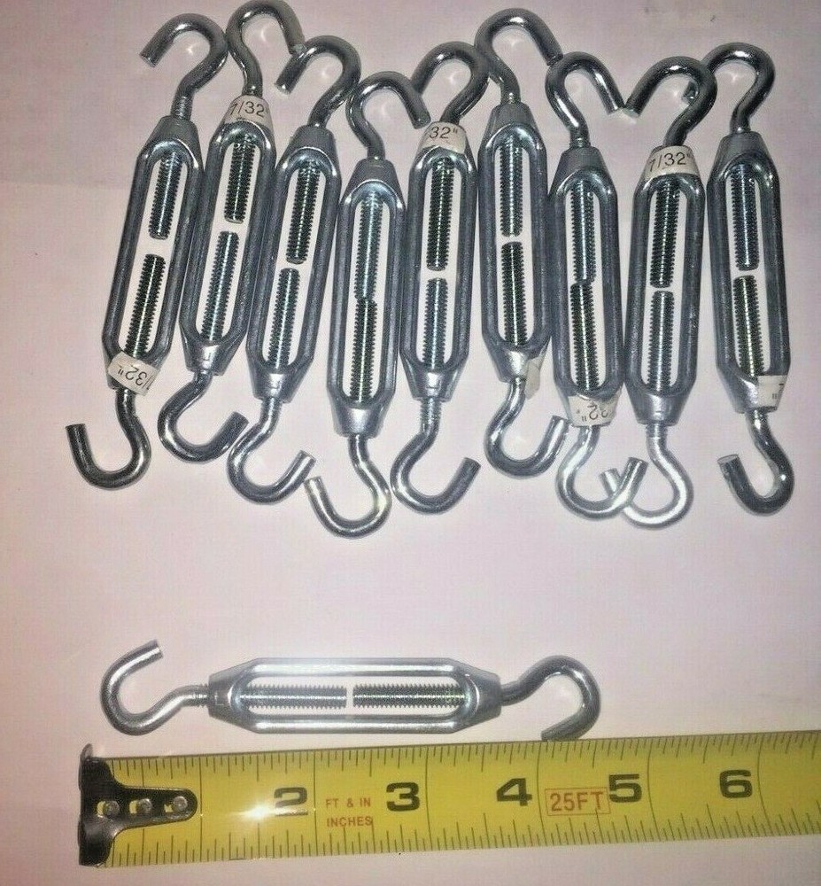 10 pc Turnbuckle Turn buckle Hook x Hook 7/32″