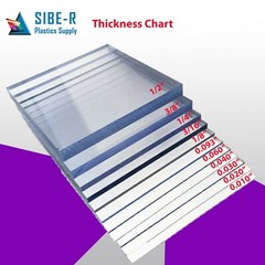 POLYCARBONATE CLEAR PLASTIC SHEET 1/4″ (6 mm) 6″ X 6″ *