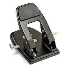 Sleek Black Heavy Duty 2-Hole Punch – Ergonomic, Compact, 5-Sheet Capacity