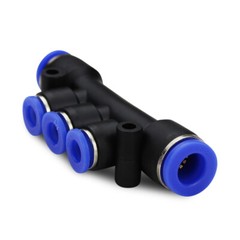 5 Pack, Pneumatic Manifold Fitting, 2 to 1 Push Connect 5/16″ Tube to 5/32″ Tube