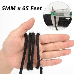 jijAcraft 5mm Jute Rope – 65 Feet Black Natural x 65 ft,