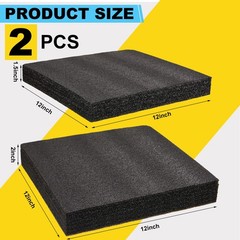 2 Pcs Customizable Polyethylene Foam Packing Foam Insert Sheets Thick Black S…