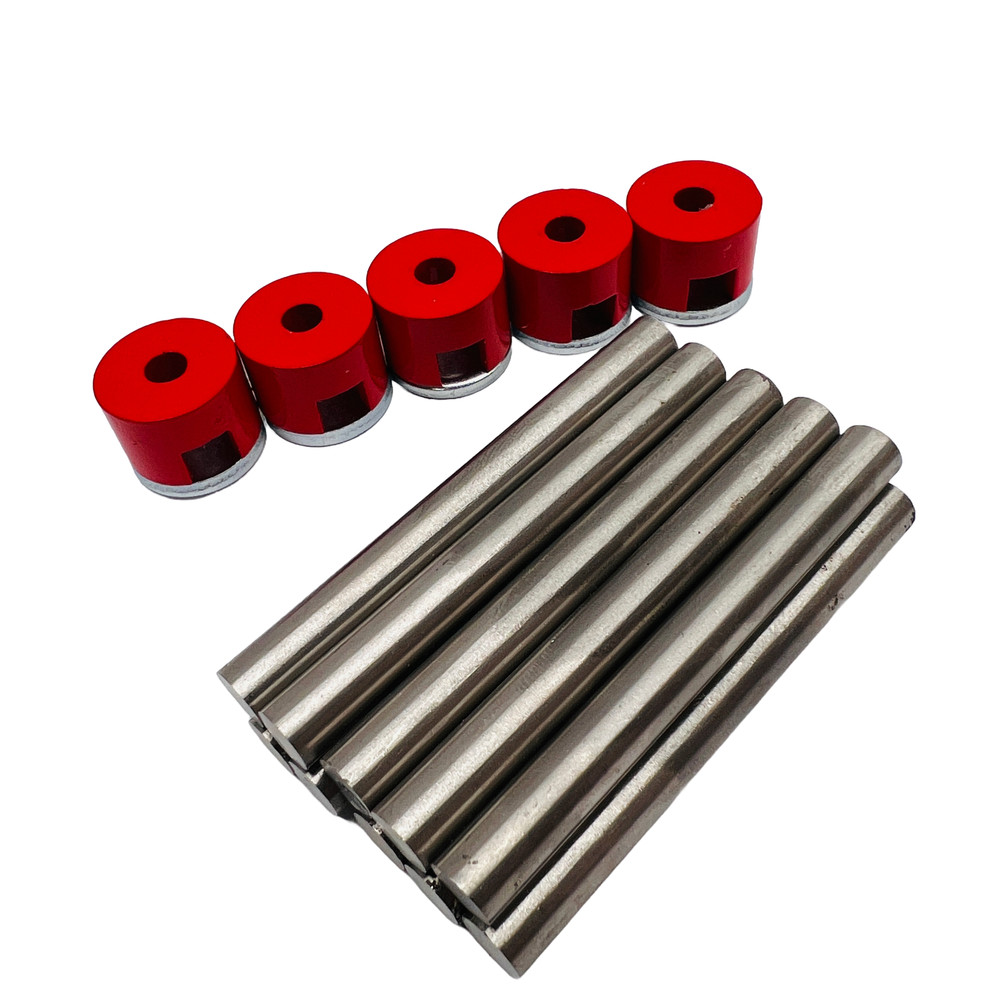 5 Red Button Alnico Magnets 3/4″X1/2″ + 10 cylindrical Bar 2.75″X. 300″ Magnets