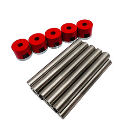 5 Red Button Alnico Magnets 3/4″X1/2″ + 10 cylindrical Bar 2.75″X. 300″ Magnets