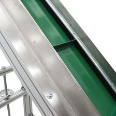 Electric PVC Belt Climbing Conveyor Inclined Conveyor for Assembly Lines 7.8″ W