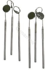 Premium 12 Pcs Dental Mouth MIRROR #5 With HANDLE Dental Instruments