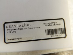 USA Sealing 1′ x 12″ x 3/8″ White PTFE (Virgin) Sheet. PS-PTFE-17