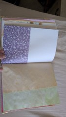 Christmas Junk Journal, story intact, pink and yellow, upcycled,