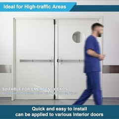 25.5″ Stainless Steel Panic Exit Device – Push Bar Door Lock for Single/Double D