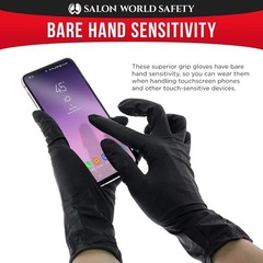 X-Large Black Nitrile Gloves – 100 Count, 5.0 Mil, Latex-Free for Food Handling