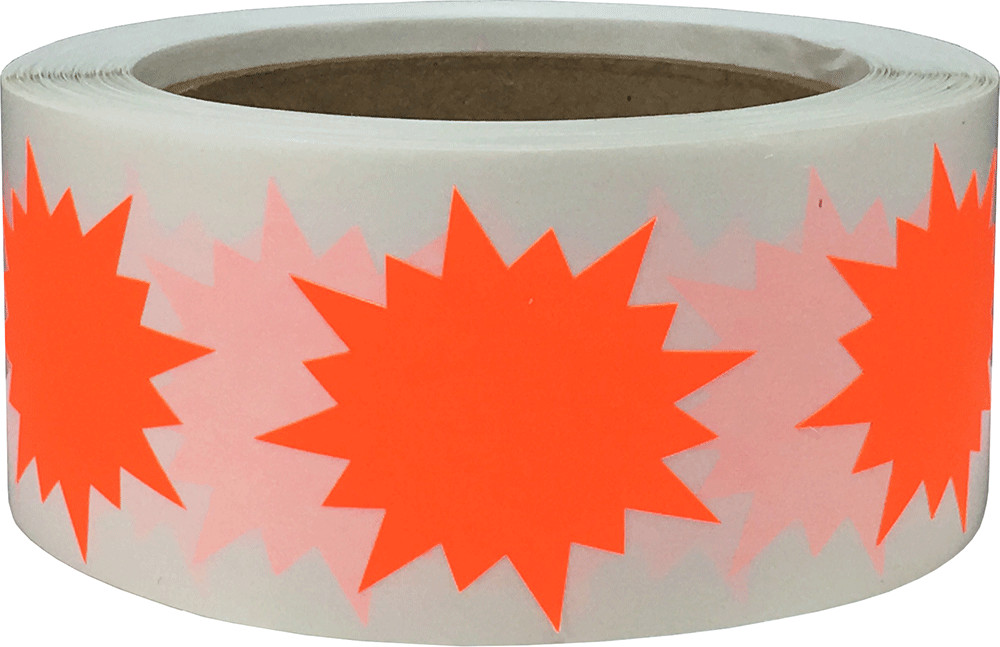 Color Coding Burst Labels Starburst Design | 2″ Inch | 500 Pack | Pick One Color