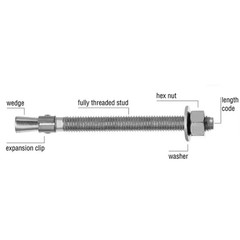3/4 In. X 5-1/2 In. Zinc-Plated Steel Hex Nut-Head Concrete Wedge Anchors (10-Pa