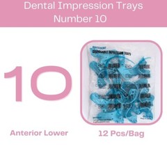 BRITEDENT Disposable Latex Free Perforated Dental Impression Trays Bag of 12Pcs