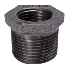 2-1/2″ MNPT x 2″ FNPT Hex Reducing Bushing Blk Malleable Iron MI12100941BMI