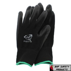(12 PAIR) GLOBAL GLOVE PUG17-M POLYURETHANE ANTI-STATIC WORK GLOVES MEDIUM