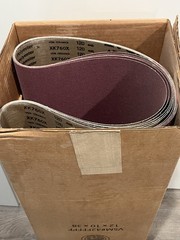 5 VSM Abrasives 37″ x 60″ 120 Grit Ceramic Grain Sanding Grinding Belts XK760