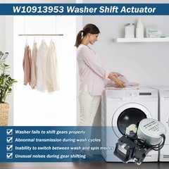 Washer Shift Actuator Replacement AC 120V 60Hz 4W for Whirlpool Maytag – Fixes