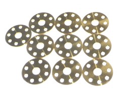 Titanium M6 FAIRING DRILLED WASHER GOLD BIKE KART CAP BOAT RALLY MOTO X 23 DIA