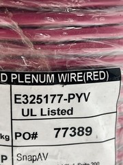 SnapAV SP-184PL-SLD-500-RD 500FT Plenum Rated Solid Copper Security Wire