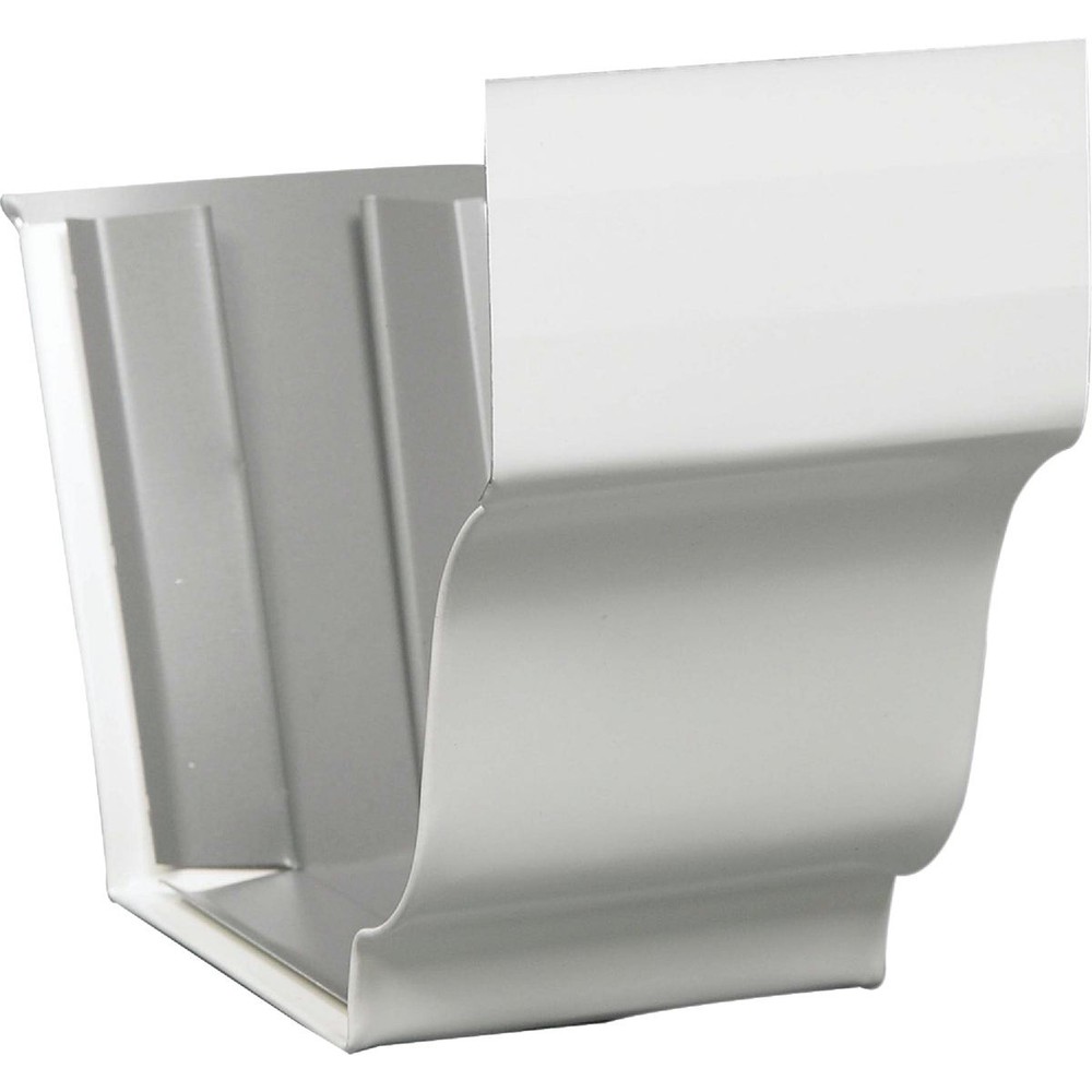 Amerimax 5 In. Galvanized White Slip-Joint Gutter Connector 33209 Amerimax 33209