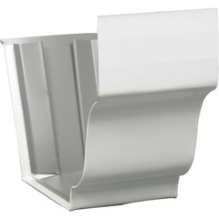 Amerimax 5 In. Galvanized White Slip-Joint Gutter Connector 33209 Amerimax 33209