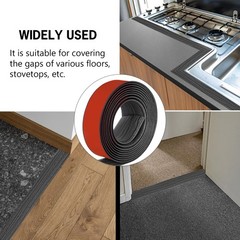5Ft Floor Transition Strip Self Adhesive Vinyl Cover 5cm, 5Ft, Gray