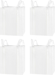 2Pcs FIBC Bulk Bags 1 Ton, 2200LBS Capacity Woven Polypropylene Sandbags 35”x43”