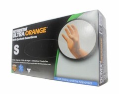 NitriDerm® Ultra Orange™ Nitrile Exam Gloves Small – 100ct