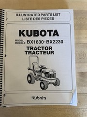 Kubota Operator’s Manual & Illustrated Parts List Manual